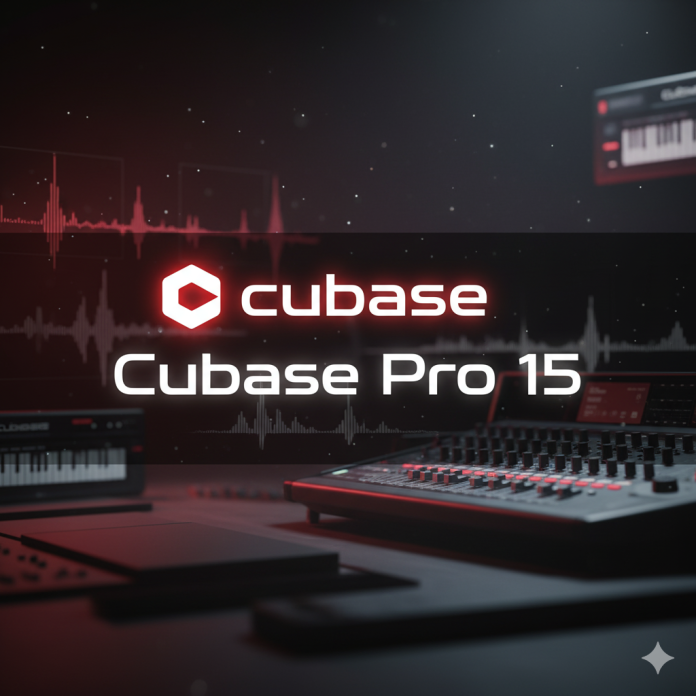 Imagen destacada con texto Cubase Pro 15 y elementos de producción musical