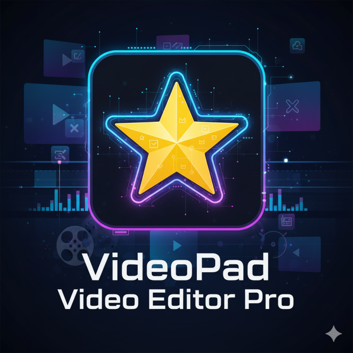 VideoPad Video Editor Pro con diseño moderno de edición de video
