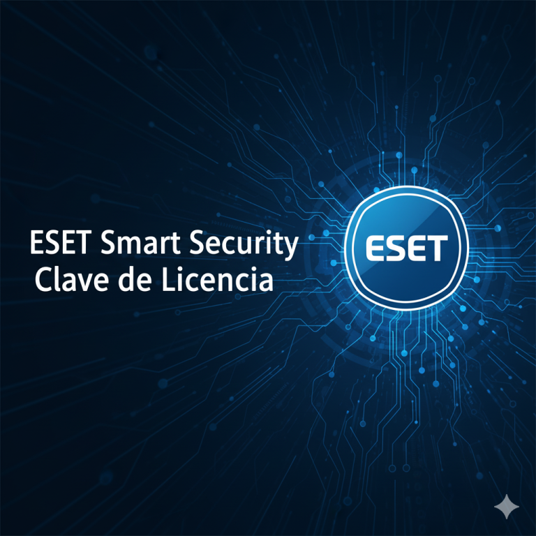 Imagen destacada de ESET Smart Security con texto “Clave de Licencia”.