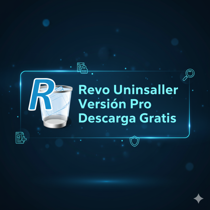 Imagen promocional de Revo Uninstaller Pro con texto de descarga gratuita