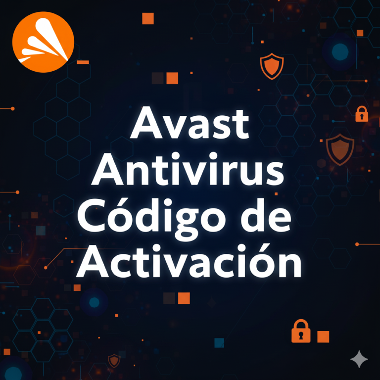 Avast Antivirus código de activación con diseño tecnológico